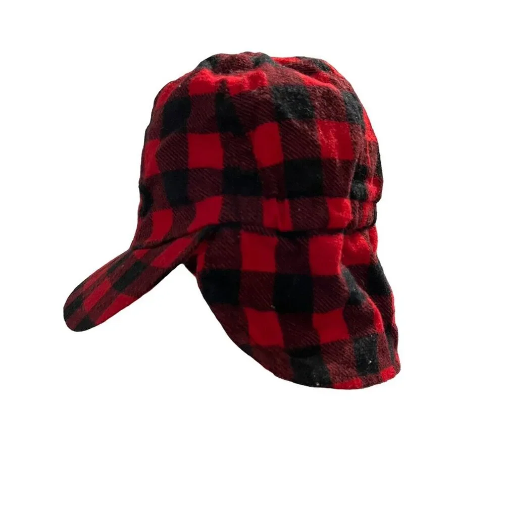 George Hats TODDLER Buffalo Plaid Flannel Trapper Hat